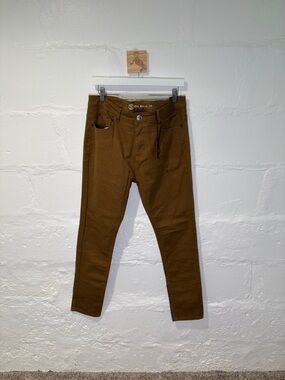 Men's Skinny Jeans in Dark Brown - Slim Stretch Fit 36wX30l